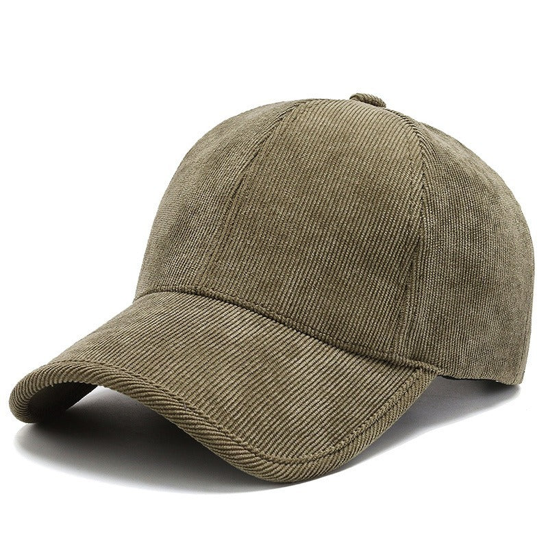 Quatre saisons Corduroy Couleur Casquette de baseball Casual Tous appariements