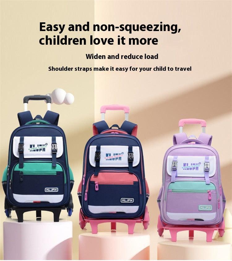 Trolley pour enfants paillasson léger résistant à l'usure Protection de la colonne vertébrale de grande capacité