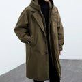 Faux manteau de tranchée thermique à capuchon de deux pièces
