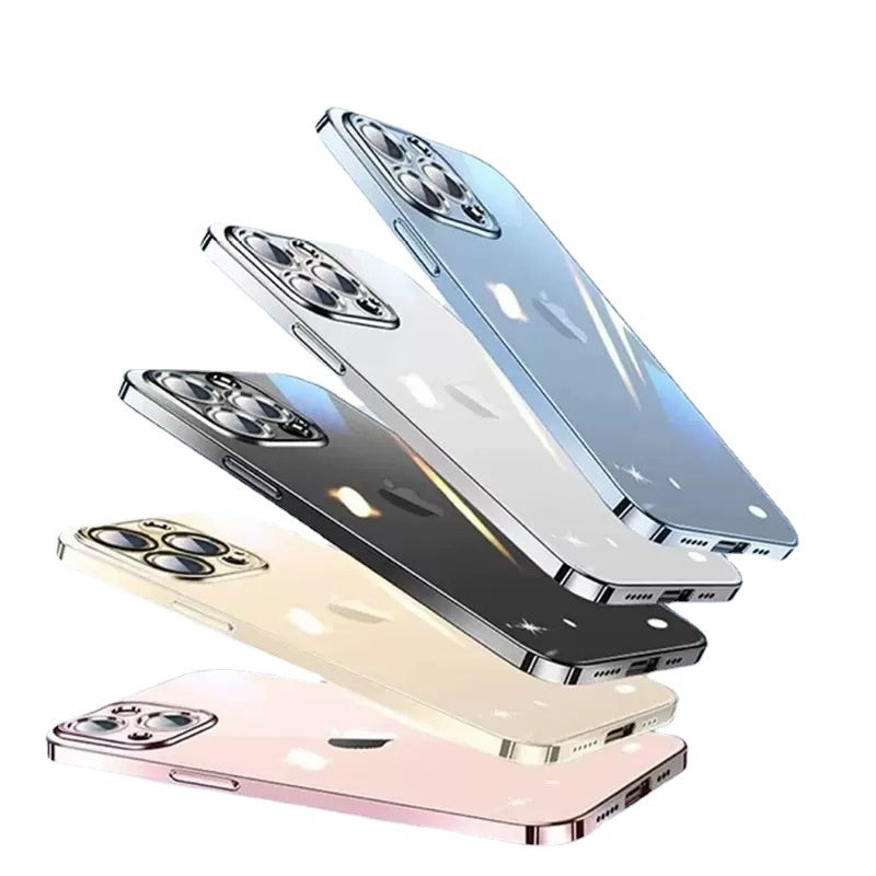 All-inclusive Lens Simple Protective Cover 13 Case de téléphone non jaune transparent sur glace