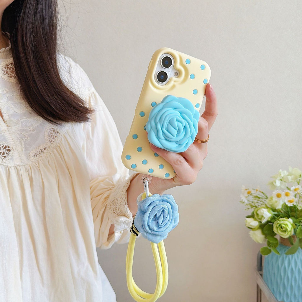 Étui de protection pour téléphone Rose Silicone Polka-dot