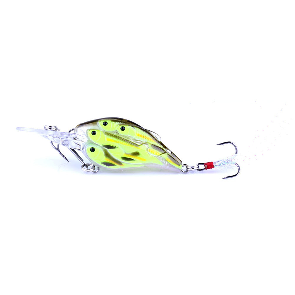 Fish Feather Hook Rock Lure Tossing Sea Fishing Water Floating Hard Bait