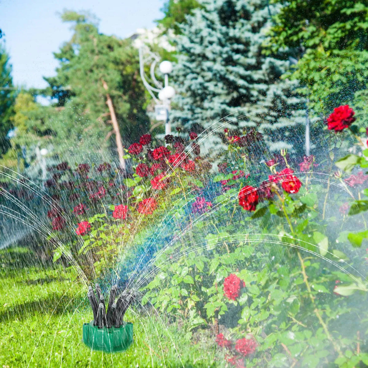 Sprinkler de pelouse flexible à 360° Automatique 12 tubes Sprays d'irrigation d'eau de jardin Garden Sp