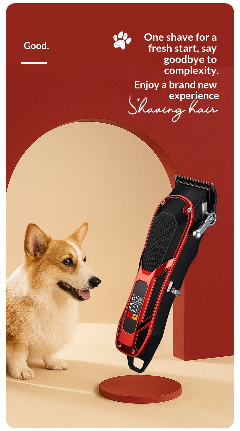 Clipper professionnel haute puissance à faible bruit pour animaux avec affichage de batterie