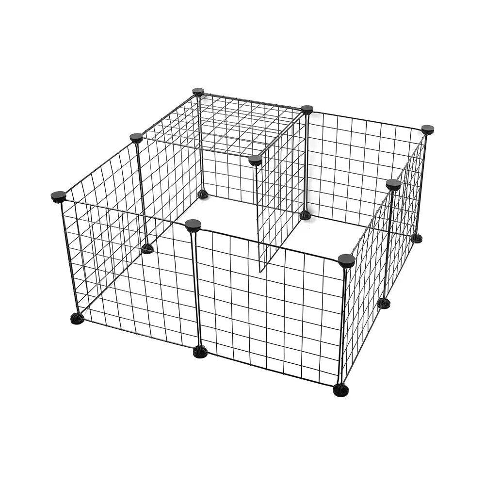 12 Panneaux Pet Dog Playpen Puppy Rabbits Jouer Pen fil métallique Run Cage Crate Fence