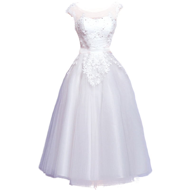 Robe de luxe blanche courte date