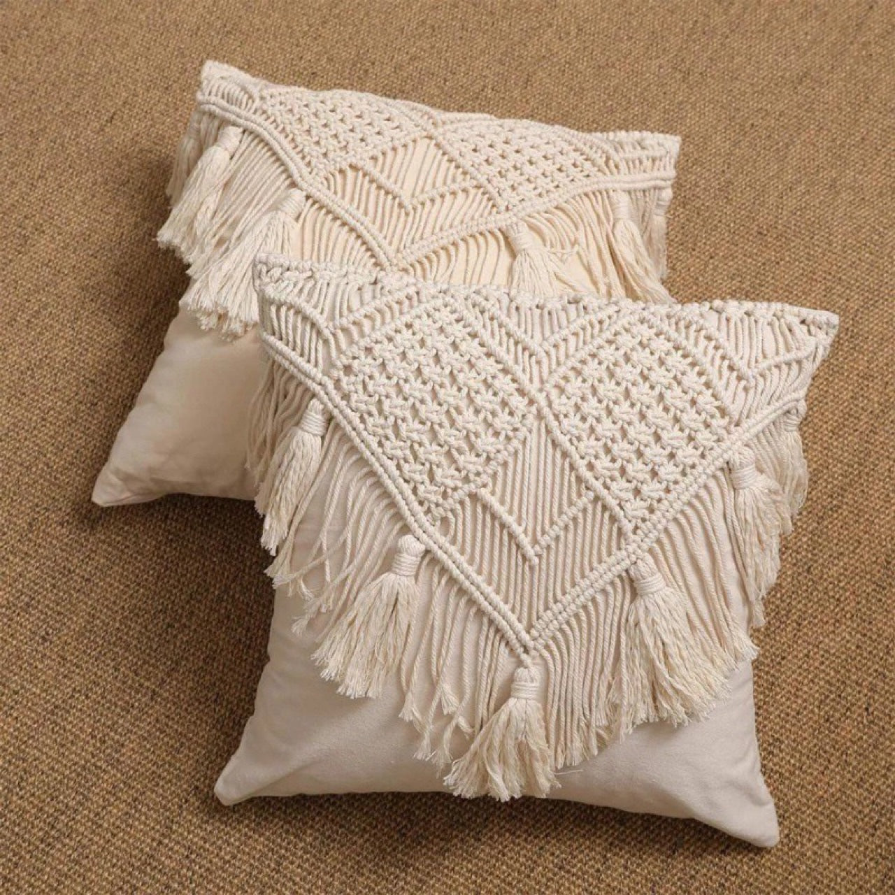 Couvercle de canapé en coton tissé en corde