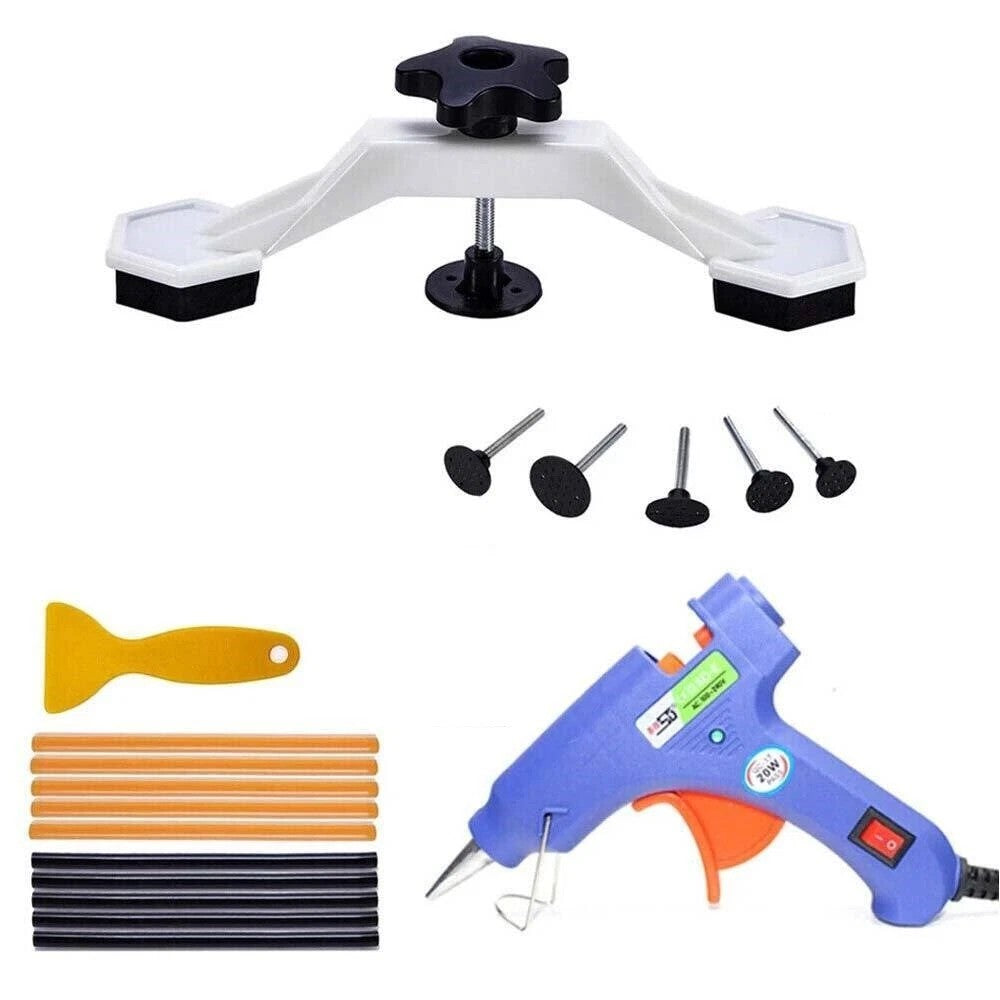 40pcs voiture Peintless Dent Kit de suppression Slide Hammer réparation PDR Glue Gun Puller UK