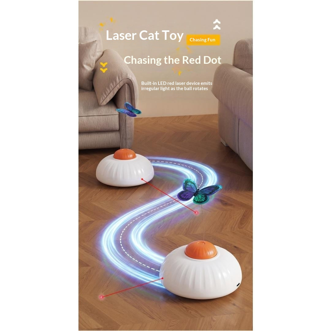Jouet électrique interactif de baguette de chat papillon