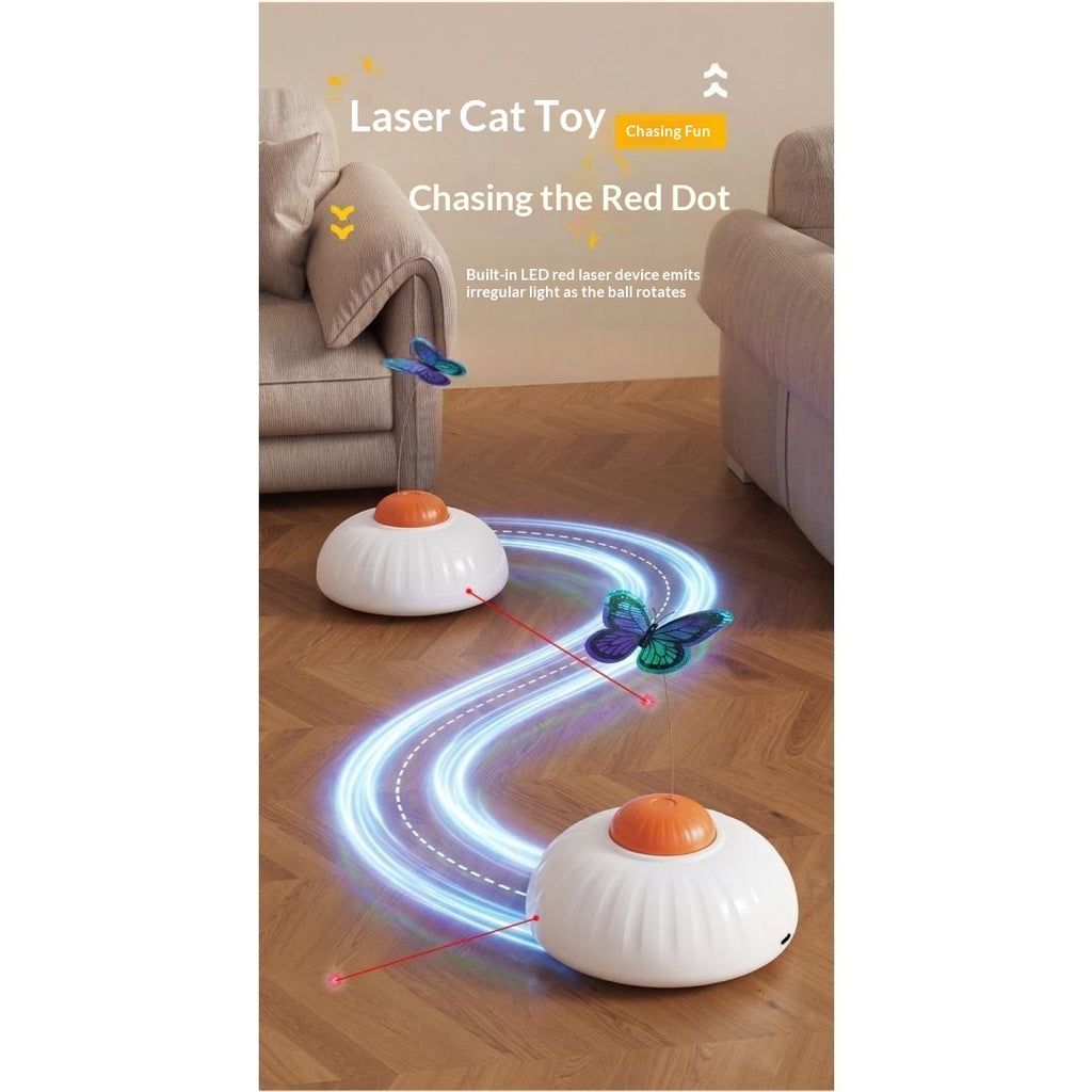Jouet électrique interactif de baguette de chat papillon