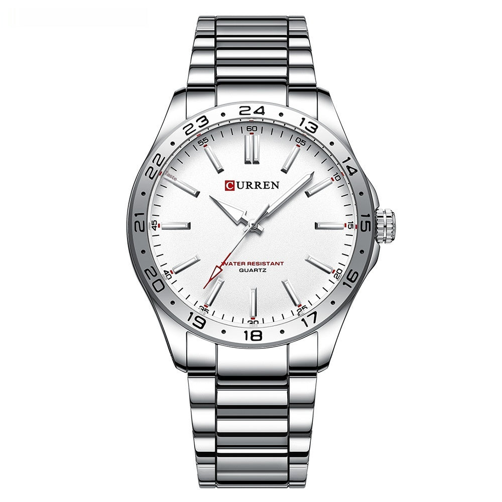 Men's Stainless Steel Quartz Belt Watch