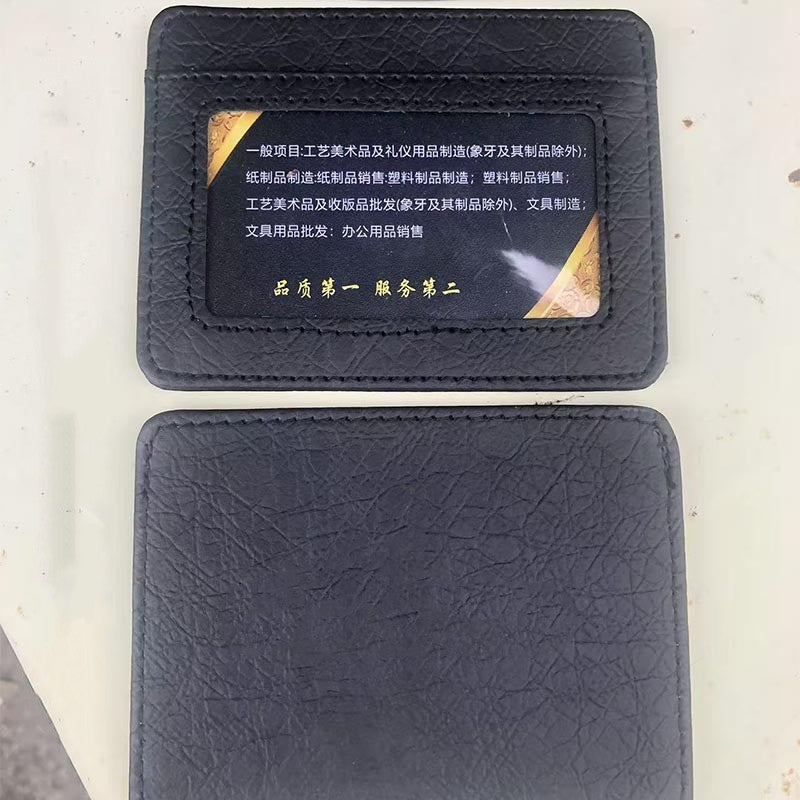 Porte-certificats en cuir véritable pour hommes haut de gamme