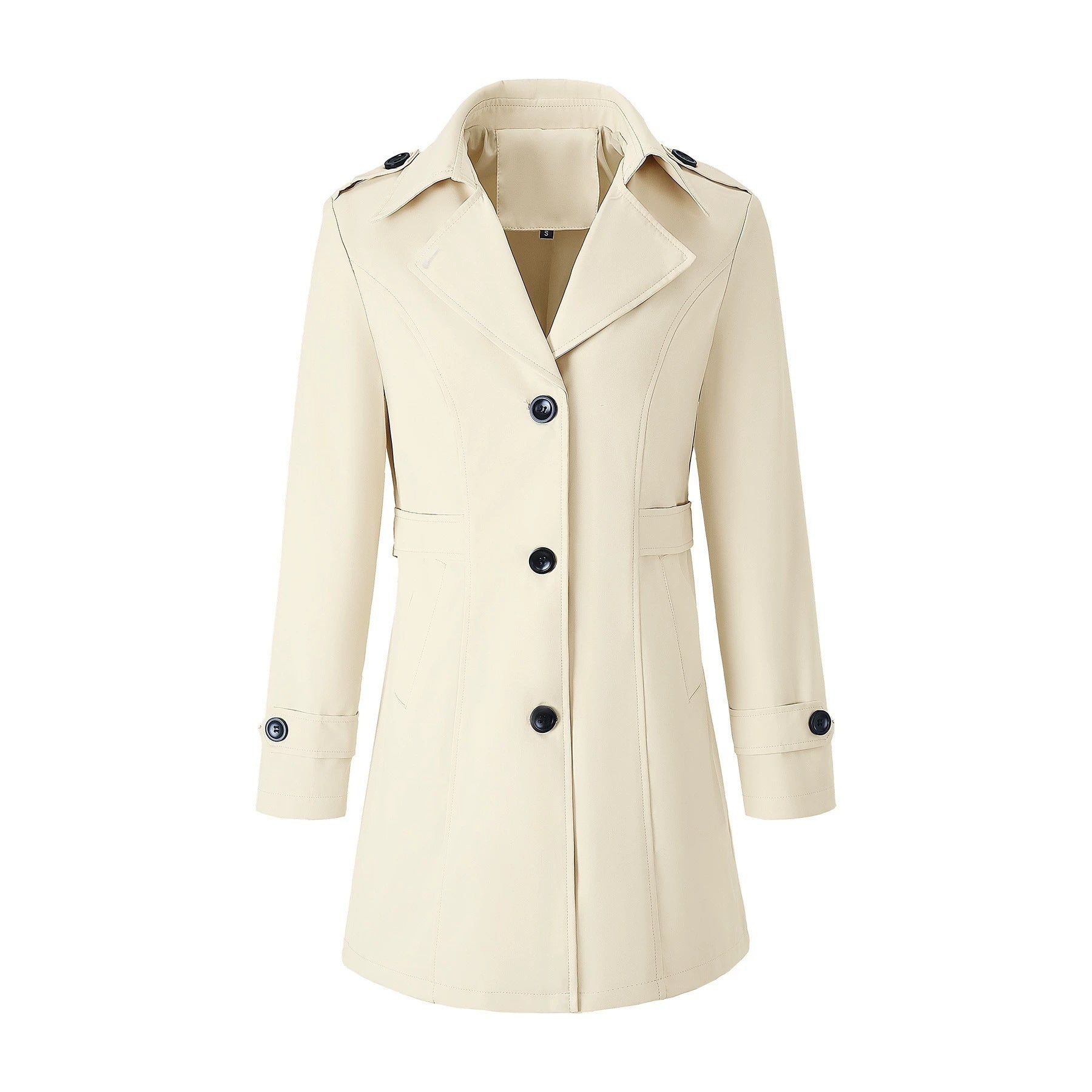 Printemps Automne Cintre à tête unique Figurine flatteur Vêtements de travail Coat