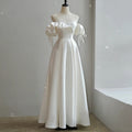 Satin léger robe de mariée Mariée Française Super Fée