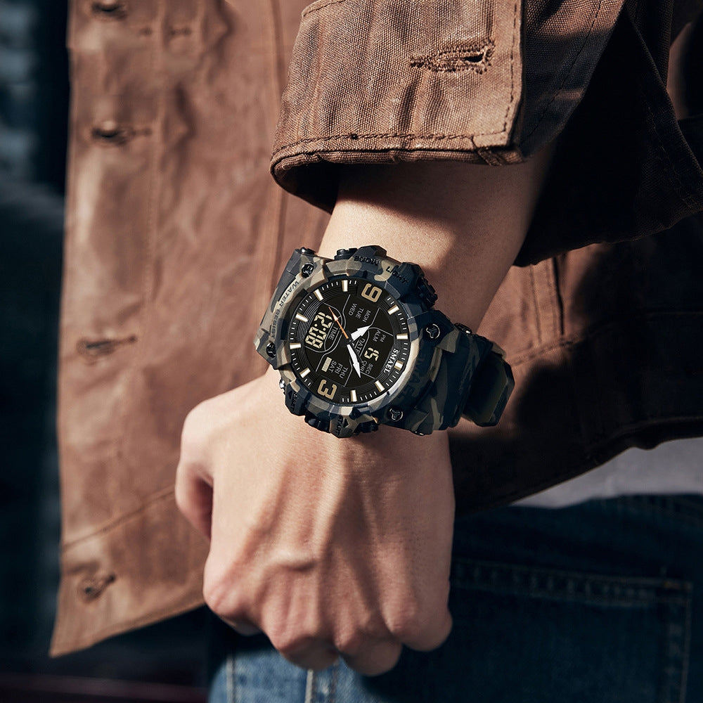 Extérieur étanche Montre électronique Camouflage Sports Tactics lumineux