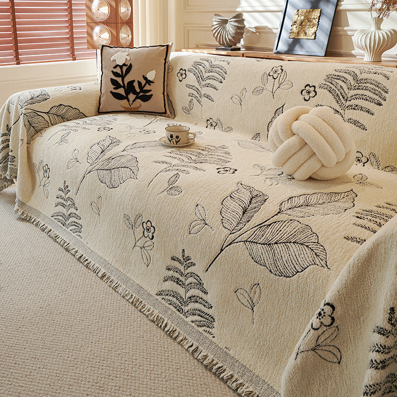 Hiver En peluche de luxe Chenille Retro Canapé Couverture