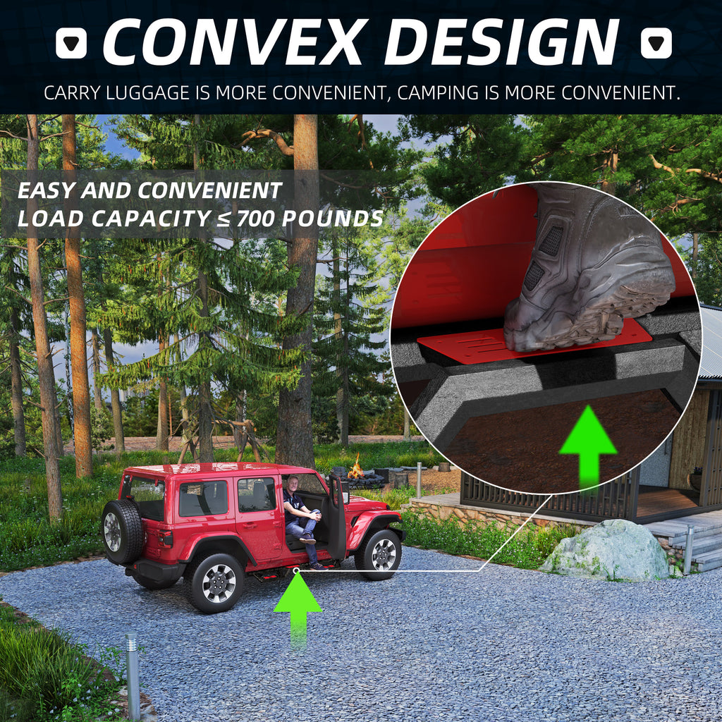 Planches de course à deux couleurs pour 07-18 Jeep Wrangler JK Unlimited 4 Door