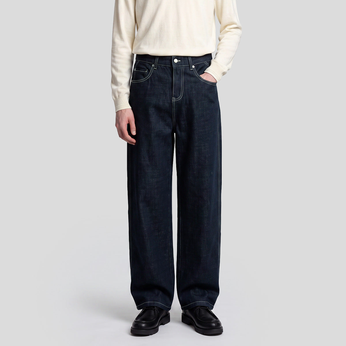 Pantalons de mode avant-garde à jambe droite