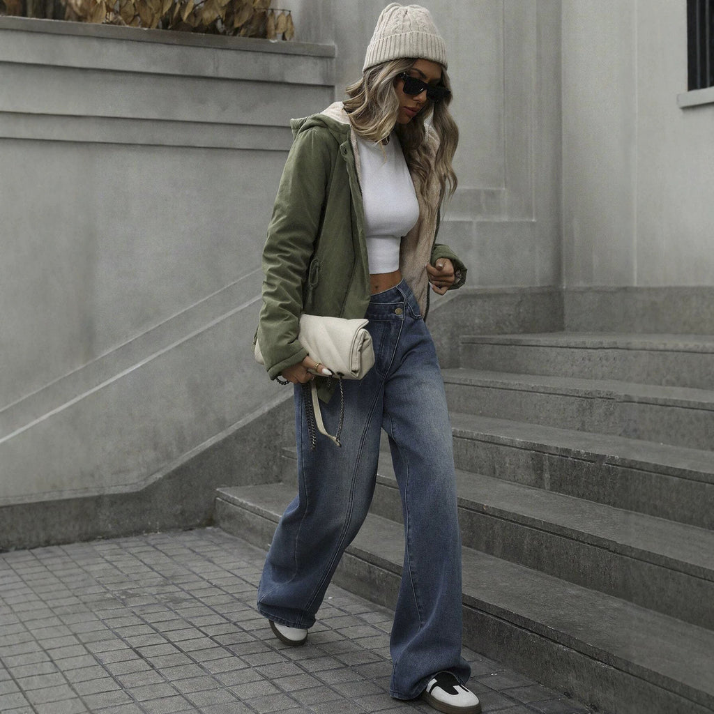 Manteau à capuche à capuche chaude pour femmes