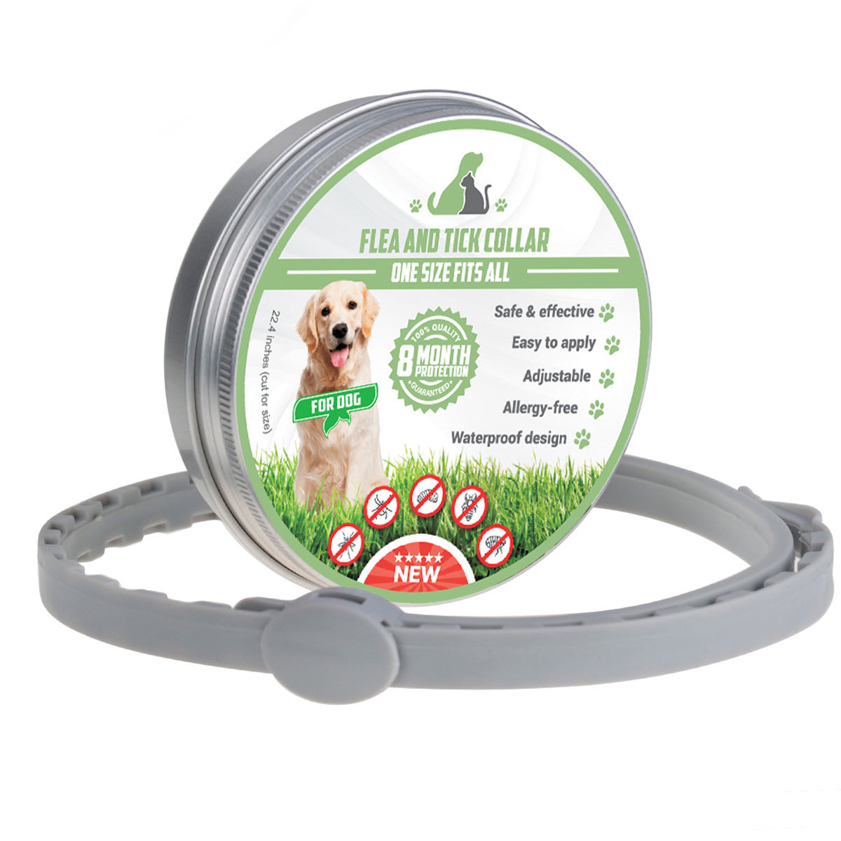 Huile essentielle d'insectifuge naturel Enlèvement des puces Collier animal