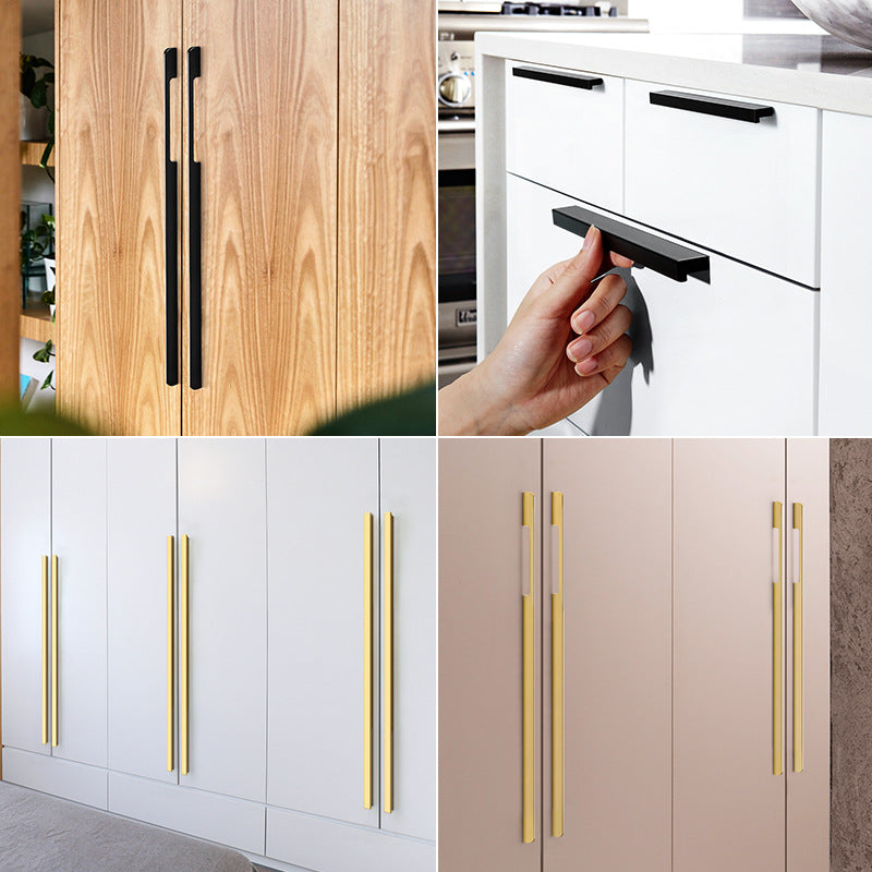 Poignée en or Poignée de porte Tiroir Cabinet de chaussures Poignée simple trou