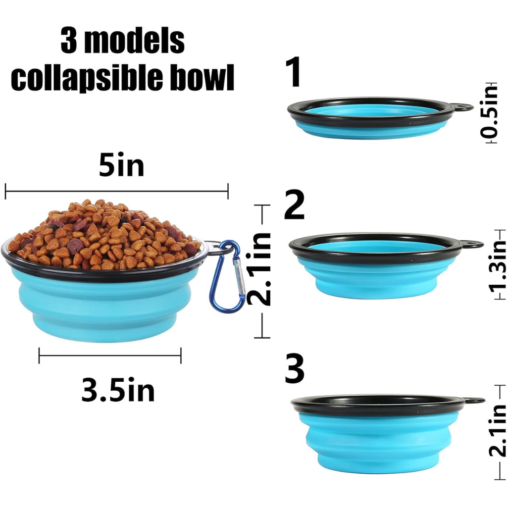 Bol collapsible avec couvercles