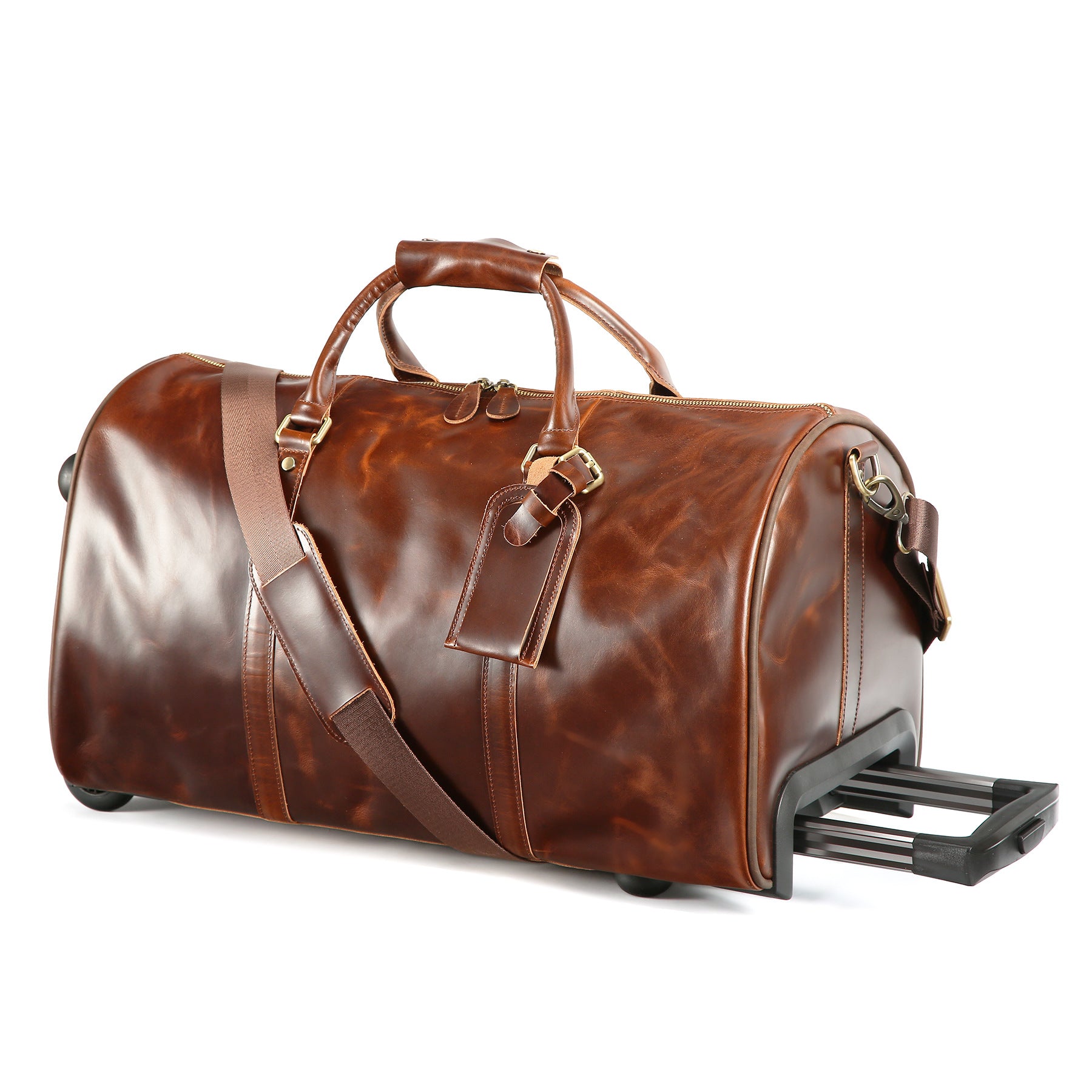 Sac de voyage en cuir de cheval fou