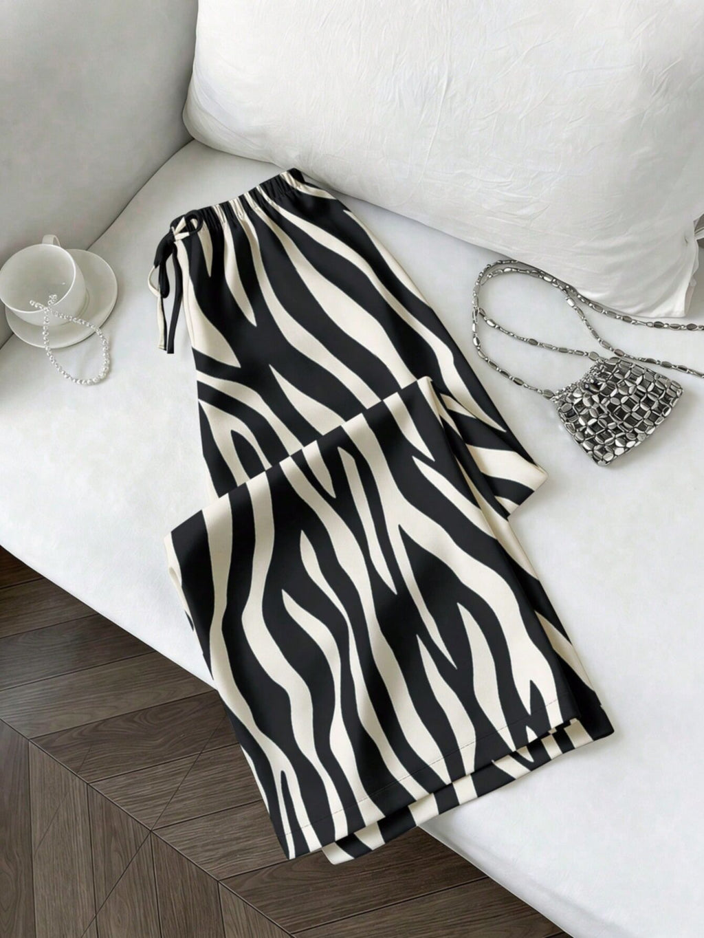 Femmes Relaxed-fit Casual Leopard-print Sweatpants de cordon de drawstring