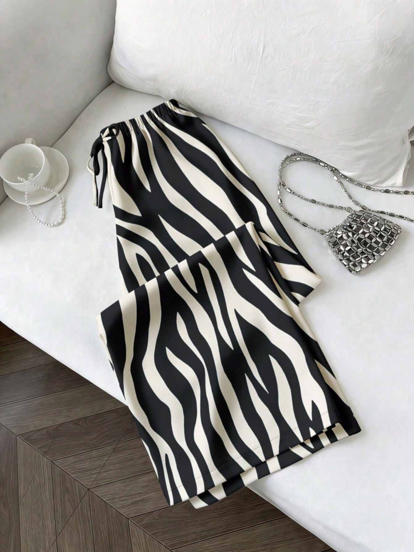 Femmes Relaxed-fit Casual Leopard-print Sweatpants de cordon de drawstring