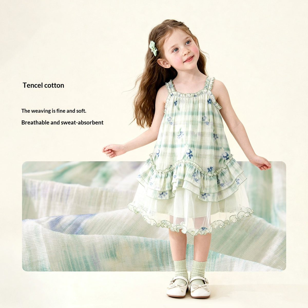 Petites filles robe aquarelle mélangé imprimé floral