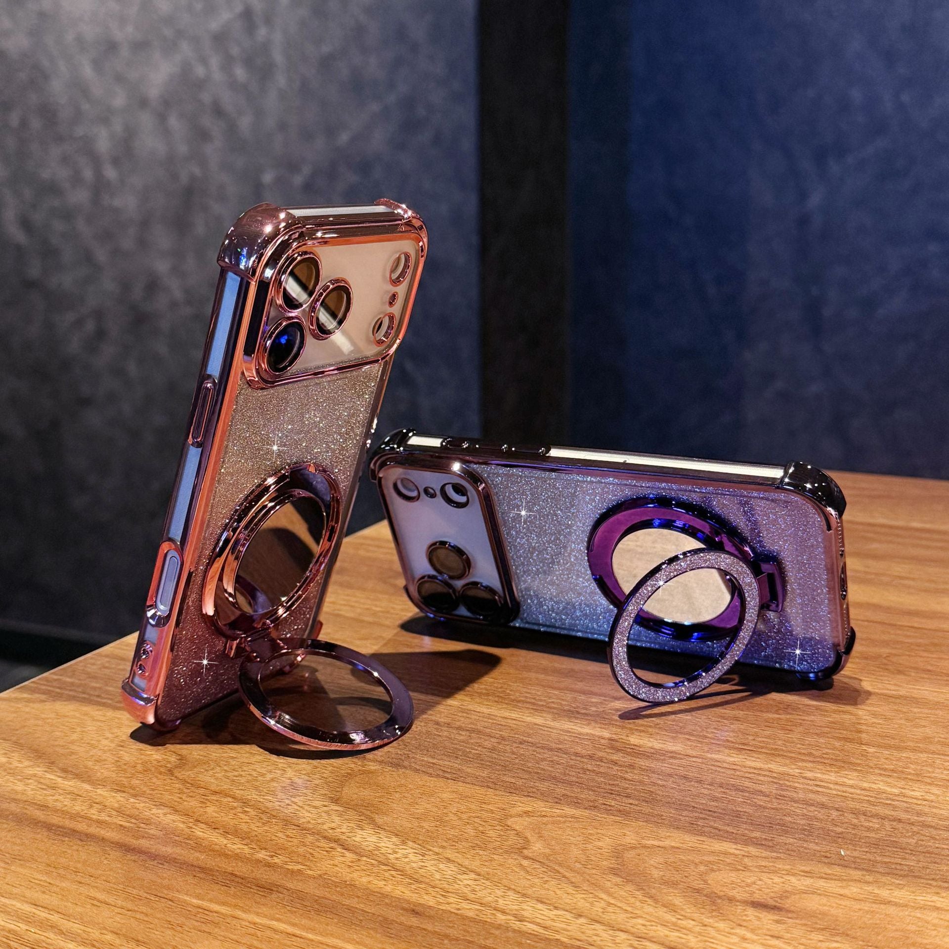 Étui de téléphone magnétique pour miroir de paillettes