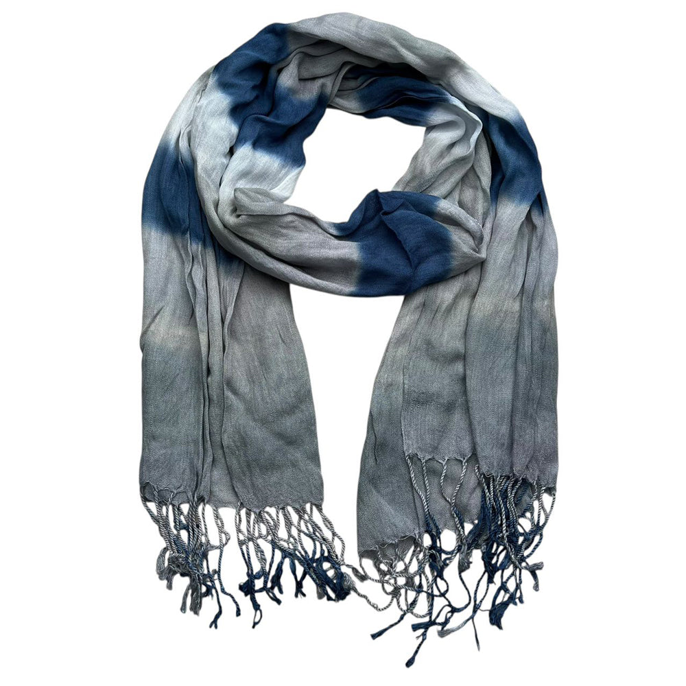 Écharpe à viscose imprimée marine 2pcs