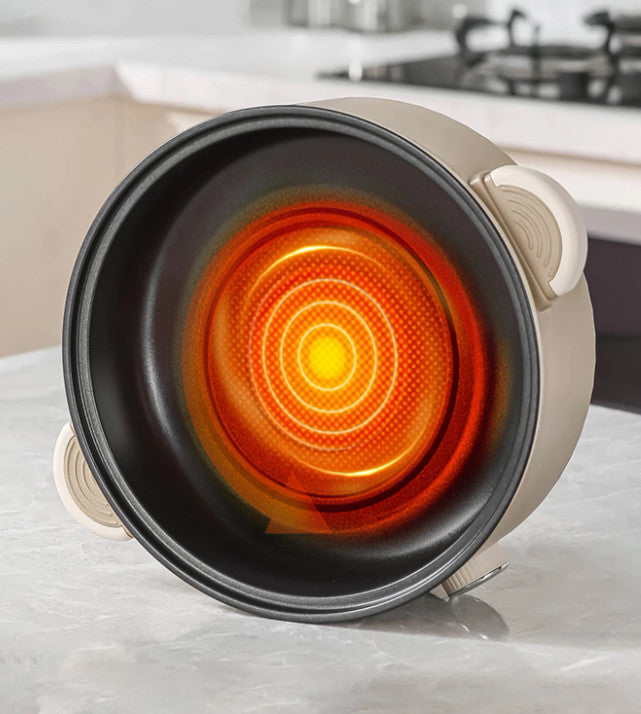 4.5L Electric Slow Cooker Glass Lid Non-Stick Rice Frying Pan