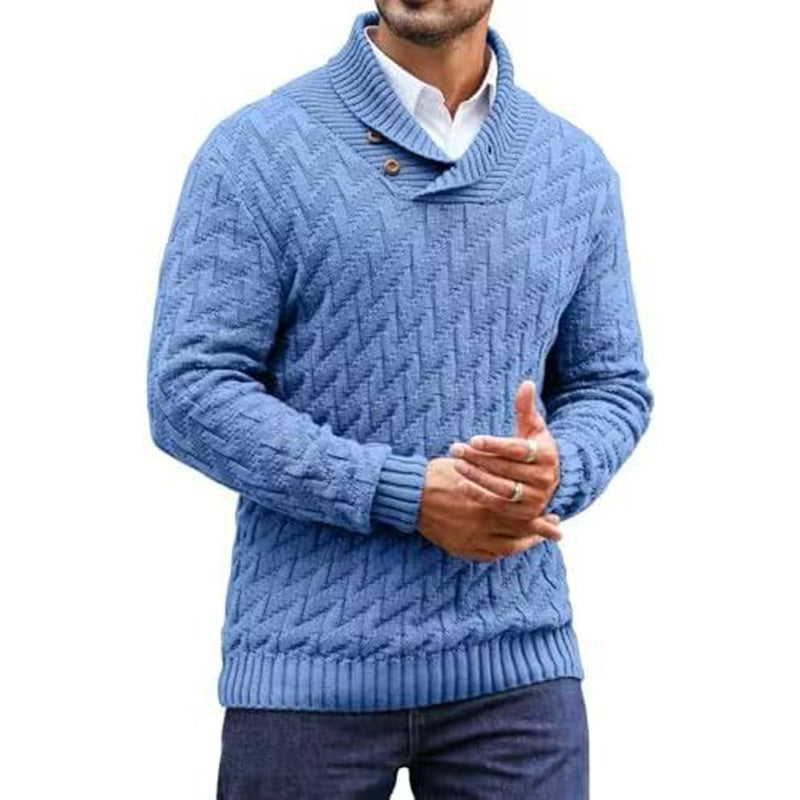Sweater à la mode rond-col rond homme Slim-Fit