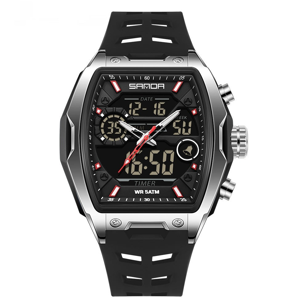 Montres de sport étudiantes en forme de barils étanches
