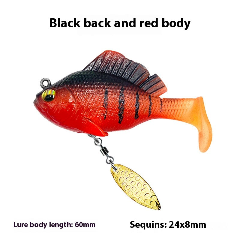 Sequins rotatifs T Tail Topmouth Culter Bass Mandarin Poissons Aile