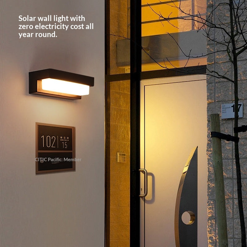 Patio extérieur étanche lumière solaire murale