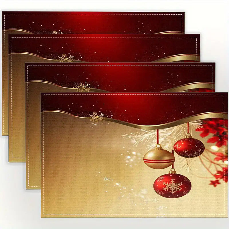 Fête de Noël Placemat Ustensiles de cuisine ménager