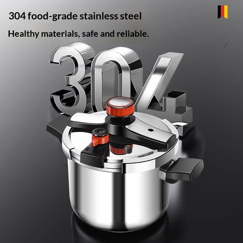 304 Cuisinière à pression en acier inoxydable, alimentée au gaz