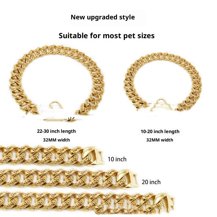 Collier de collier en acier inoxydable Crâne