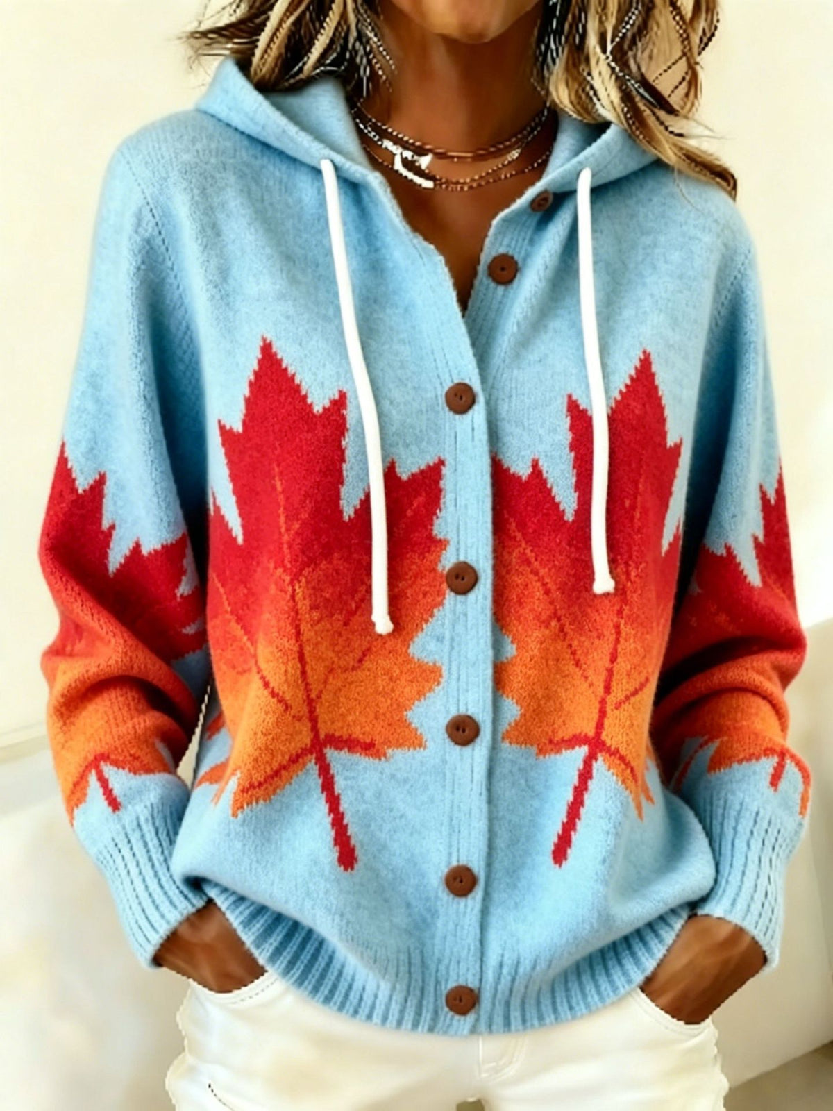 American-style laid-back Cardigan Hoodie