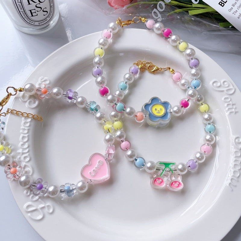 Cute Flower Bead Necklace for Pet Cats