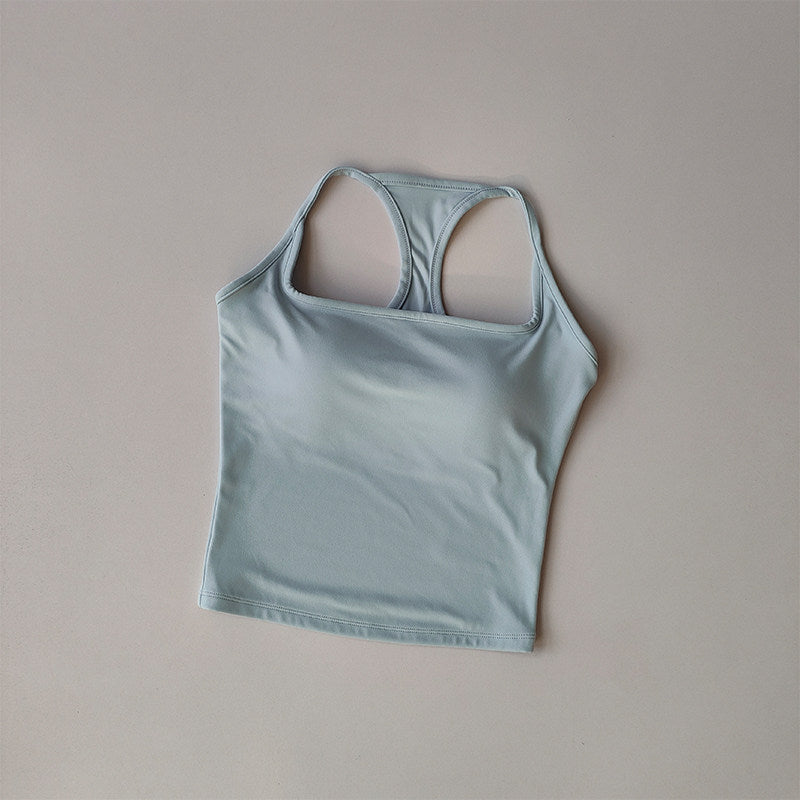 Strap-back Respirant Yoga Tank Top I-Shaped Back Design