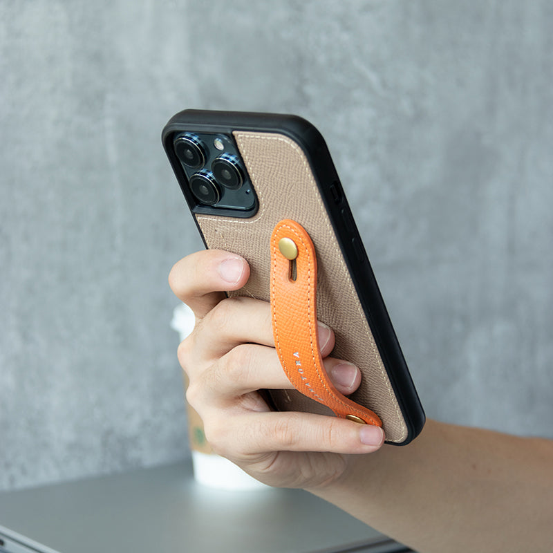 Première couche Cowhide approprié pour IPhone16 cas de téléphone avec support