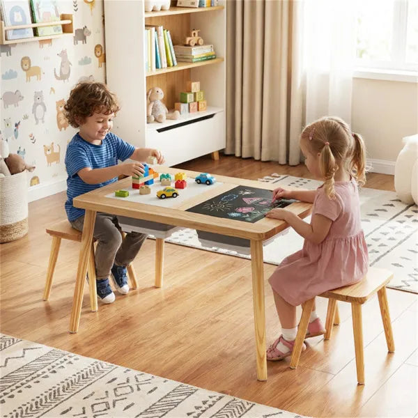 Table d'activités et chaises pour enfants tout-en-un