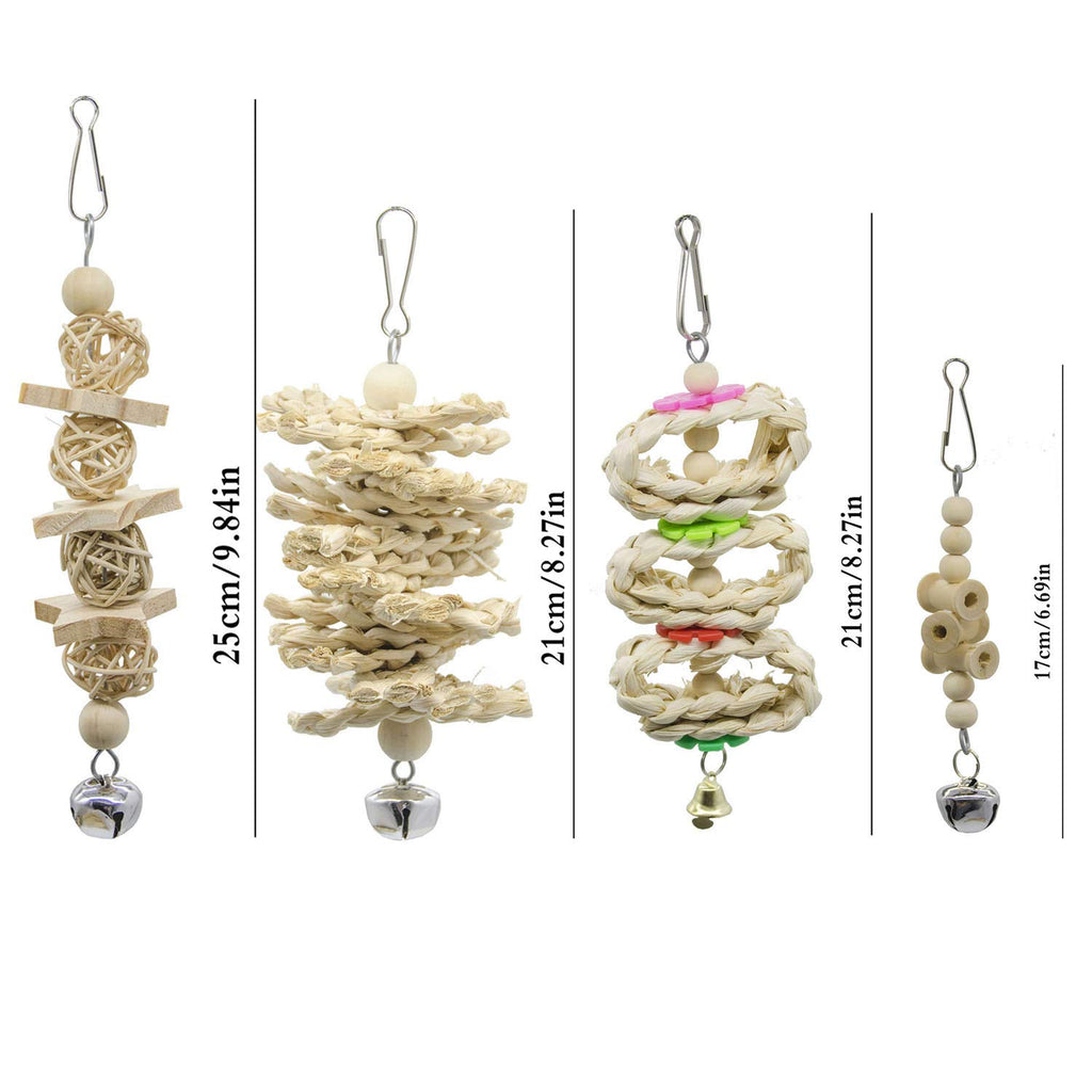 7 Packs Oiseau Swing perroquet Jouets d'échouement-Hanging Bell Bird Cage Jouets de jeu