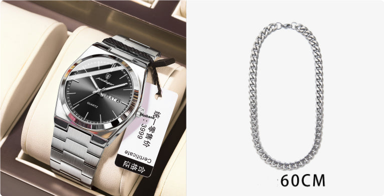 Montre à quartz ultra-mince étanche pour hommes