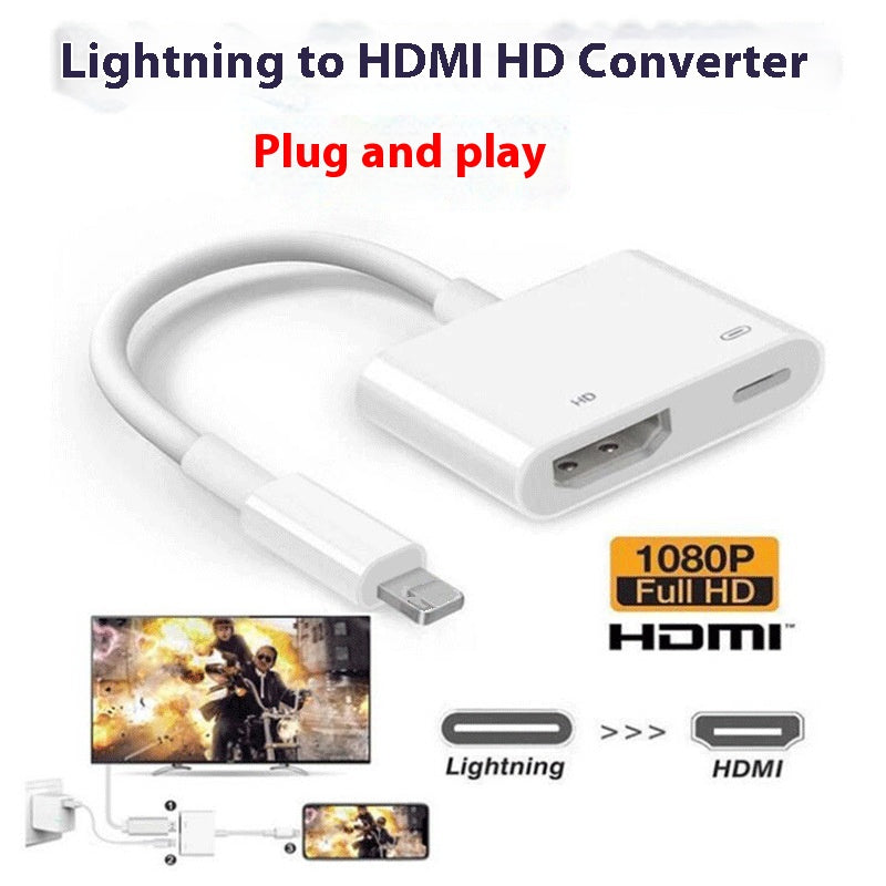 Même écran avec téléphone mobile convertisseur HD câble adaptateur