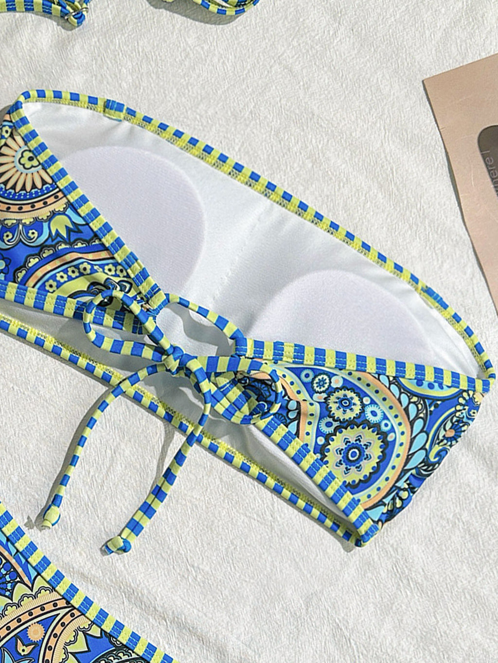 Ensemble de Bikini Bandeau imprimé Paisley pour femmes