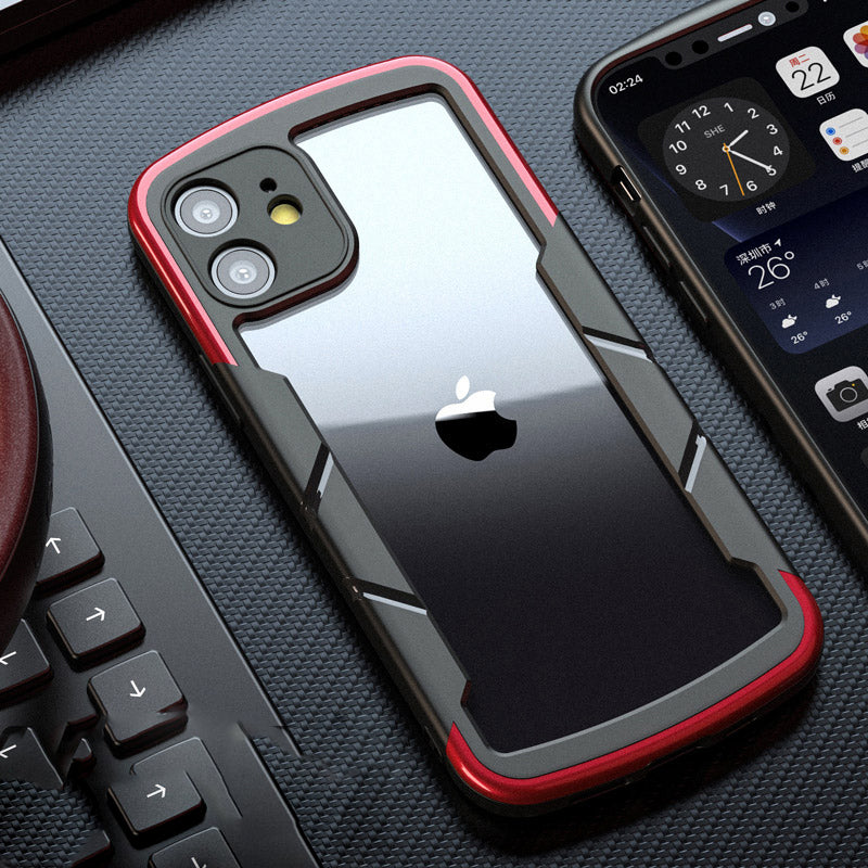 Lentille anti-drop tout inclus Silicone boîtier de téléphone transparent